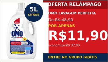 Omo Lavagem Perfeita 5L por R$ 11,90