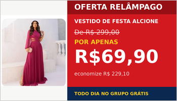 Vestido de Festa Alcione por R$ 69,90