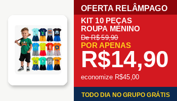 Kit 10 Peças Roupa Menino por R$ 14,90